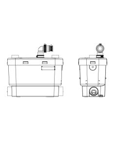 Saniflo 008 Heavy Duty Drain Pump For Kitchen Installation Or For Any Gray Water Application