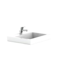 Gerber GSB13530 Vanity Sink Top in White with Single Lever Faucet in Polished Chrome (Vanity Base Sold Separately)