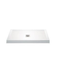 MTI SB5436MT-CBS Designer 54" L X 36" W Rectangular Shower Base with Center Drain and Multiple Threshold in White