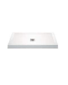 MTI SB6642MT-CBS Designer 66" L X 42" W Rectangular Shower Base with Center Drain and Multiple Threshold in  Biscuit