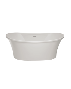 Hydro Systems SBRE6636ATO Studio Breanne 66" Free Standing Acrylic Soaking Bath Tub with Center Drain, Integral Drain Assembly, and Overflow