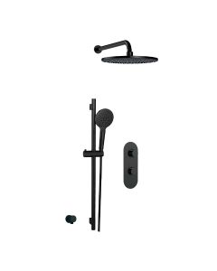 Aquabrass ABSZSHOWERBOX01EBK Shower Faucet System in Electro Black (Rough Valve Sold Separately) 
