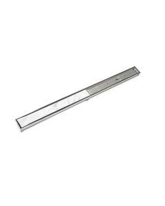 Infinity Drain S-LTIF 6560 PS 60" S-PVC Series Low Profile Complete Kit with 2-1/2" Tile Insert Frame in Polished Stainless