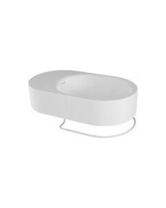 DaVinci 56-3219-SSRRY0N-CH-MW 32"L x 19"W Solid Surface Single Wall Mounted Washbasin in Matte White
