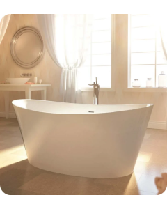 Bain Ultra BEVLOF00N-66 Evanescence 66" Length Freestanding Bath Tub in White
