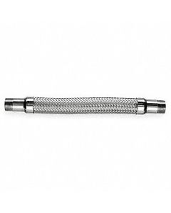 Stainless Steel Flexible Braided Hose M x M 1" x 18"L (Carbon Steel Ends)