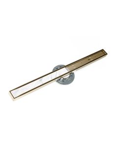 Infinity Drain STIF AS 9940-I SB 40" S-Stainless Steel Series High Flow Complete Kit with Tile Insert Frame in Satin Bronze with Cast Iron Drain Body, 3" No Hub Outlet