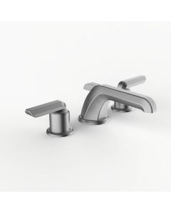 Davinci STR-STR-100-SN Streamline Deck Mounted Three Hole Lavatory Faucet with Low Profile Spout with Lever Handles in Satin Nickel 