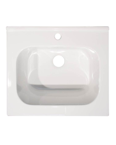 Fairmont Designs S-UT2522W1 24-3/5" L X 22-1/4" W X 12" H One Hole Fireclay Utility Sink without Overflow in White