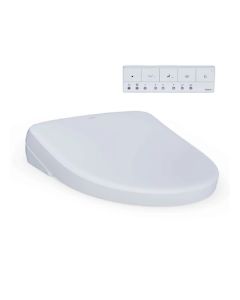 Toto SW4725#01 Round WASHLET® S7 Electronic Bidet Toilet Seat with EWATER+® Bowl and Wand Cleaning in Cotton White 