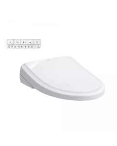 Toto SW4734AT40#01 Elongated Classic Washlet® S7A Electronic Bidet Toilet Seat with Auto Open/Close Lid and EWATER+ Wand Cleaning in Cotton White