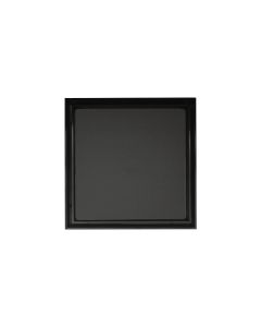 Infinity Drain T 15 A BK 5" X 5" Tile Drain Strainer with 4" A Type Threaded Throat in Matte Black