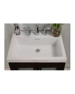 Empire T21W8 Tribeca 19" W X 8" D X 21" L Over Counter Lavatory Sink in White