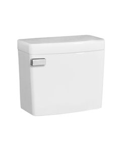 Icera T-3170-F.01 Cadence II 1.28 GPF Toilet Tank in Gloss White with Front Mounted Trip Lever in Polished Chrome (Bowl Sold Separately)