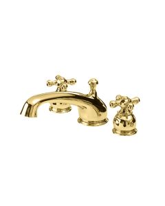 American Standard T970722.099 Hampton Two Handle Deck-mount Roman Tub Faucet, Polished Brass
