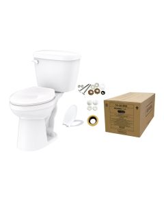 Gerber GTB20928 Maxwell® 1.28 GPF 12" Rough-In Elongated Comfort Height Two Piece Toilet in a Box in White (Includes Tank, Bowl and Seat)