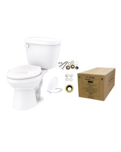 Gerber GTB20962 Maxwell® 1.28 GPF 12" Rough-In Elongated Front Two Piece Toilet in a Box in White (Includes Tank, Bowl and Seat) 