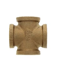 1/2" Brass Cross Tee