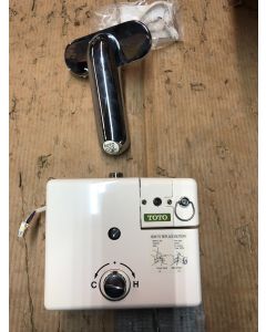 TOTO TEL-42-BDR-V2 Battery Operated - Hands Free Automatic 4" Centerset Faucet with Thermostatic Valve in Polished Chrome