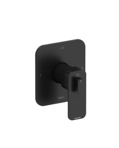 Riobel TEQ23BK Equinox 1/2" Thermostatic and Pressure Balance Trim with 3 Functions in Black (Rough Sold Separately)