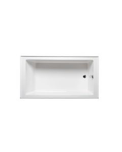 Americh TO7236TR-WH Turo 72 Inch x 36 Inch Rectangular Alcove Right Hand Soaker Bathtub with an Integral Apron and Molded Tile Flange in White