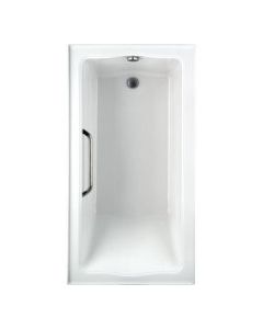 Toto ABY782Q#01YCP3 Acrylic Soaker Clayton 6032T3 Polished Chrome Grab Bar R Drain in Cotton White