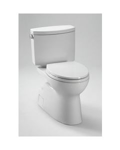 Toto CST474CEFG#01 Vespin II Two-Piece Elongated 1.28 GPF Universal Height Skirted Design Toilet with CEFIONTECT in Cotton White