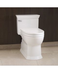 Toto MS964214CEFG#11 Eco Soirée® One Piece Elongated 1.28 GPF Universal Height Skirted Toilet with CEFIONTECT in Colonial White
