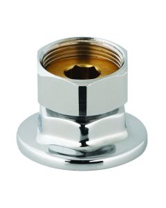 T&S Brass 00BB 3/4" NPT Female Eccentric Flange with 1 3/8" Hex-Nut and Washer in Polished Chrome