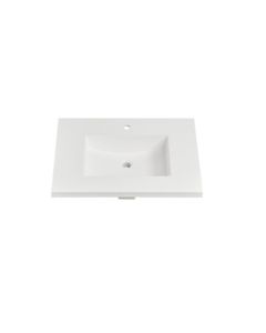 Fairmont Designs TS4-S3122MW1 Fdstone 30-1/2" W X 22" L X 1-1/2" H Single Hole Centerset Vanity Top in Matte White