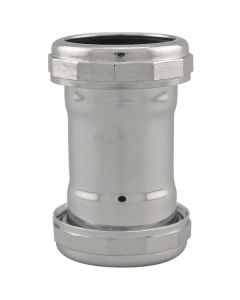 Tubular Chrome Plated 22 Gauge Double Slip Joint Extension Coupling 1 1/2"