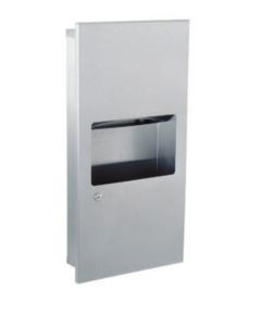 Gamco TW-8 Recessed Coverall Mini-Towel Dispenser and Waste Receptacle Combination, 2 Gallon. (7.6 L) - (Model #: tw-8)