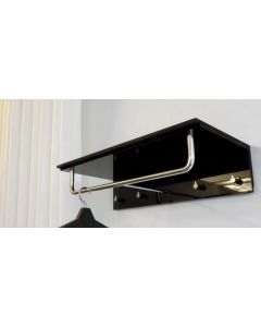 Frost Design U3003-B Wardrobe Wall / Coat Rack in Black / Polished