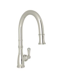 Rohl U.4744PN-2 Perrin & Rowe Georgian Era Traditional Pull-Down Faucet, Polished Nickel
