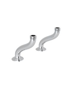 Rohl U.6386APC Perrin and Rowe Extended Deck Pillar Unions in Polished Chrome