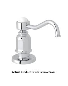 Rohl U.6995-IB 3 5/8" Deck Mounted Traditional Soap Dispenser in Italian Brass