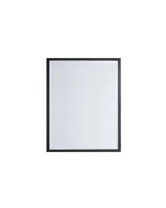 Afina US-1-2436-BK Urban Steel 36" H X 24" W Rectangular Wall Mounted Stainless Steel Framed Mirror in Matte Black
