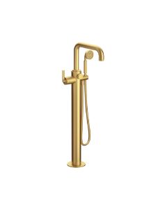Samuel Heath V7K36LK-URM Floor Mounted Tub Filler with Handshower in Urban Brass Matt Lacquered (Rough Sold Separately)