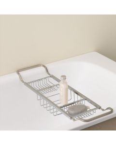 Valsan 53413CR Essentials Contemporary Adjustable Bathtub Rack in Chrome