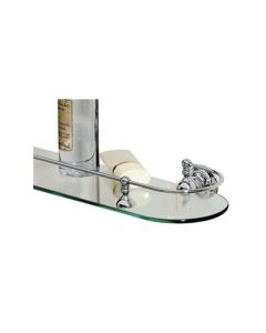 Valsan 66365CR Kingston Glass Shelf 19.6875 Inch in Chrome
