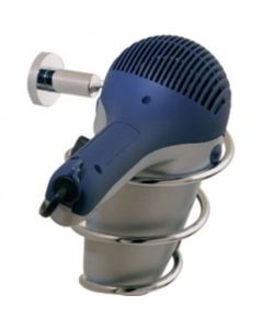 Valsan 67593ES Porto Wall Mounted Hair Dryer Holder in Satin Nickel