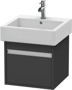 Duravit KT668504949 Ketho 17.75" L X 17.38" W X 16.13" H Wall-Mount Vanity BAse Only in Graphite (Vanity Top Sold Separately)