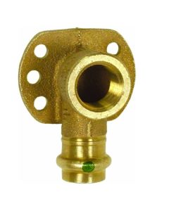 Viega 77697 Propress Bronze 90-Degree Elbow Drop 90-Degree With Wall Plate With Female 1/2-Inch By 1/2-Inch P X Female Npt, 50-Pack