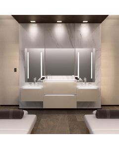 Robern VM30H2D21P16N Cartesian 30-1/8" W X 15" H X 21-3/4" D Wall Mounted Vanity Base with Plumbing Drawer in Matte Sand (Vanity Top and Side Kits Sold Separately)