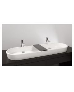 Wetstyle VOV848A-O-PC-GA Ove 48" L X 15" W X 4" H Above Mount Lavatory Vessel Sink with Overflow in White True High Gloss