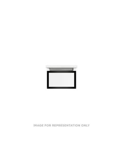 Robern VP12H1D21F19N83 Profiles Framed Vanity, 12" H X 7-1/2" W X 21" D, Satin White, Matte Black Frame, Full Drawer