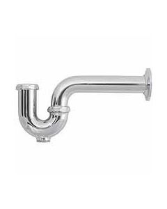 Tubular Chrome Plated 17 Gauge P-Trap w/ Cleanout 1 1/2"