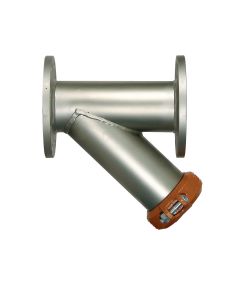 Watts 0821110, 77F-SS, 2.5" Ss Wye Pattern Strainer, Flange, Ss Perforated Screen, Tapped Retainer Cap, Closure Plug