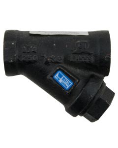 Watts 0220077, 77S1, 1.25" Cast Iron Wye Pattern Strainer, Thread, 20 Mesh Screen, Tapped Retainer Cap