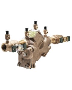 Watts F391008, LF909-QT, 0.75" Lead Free Silicon Bronze Reduced Pressure Zone Backflow Preventer Assembly, Quarter Turn Shutoff Valves